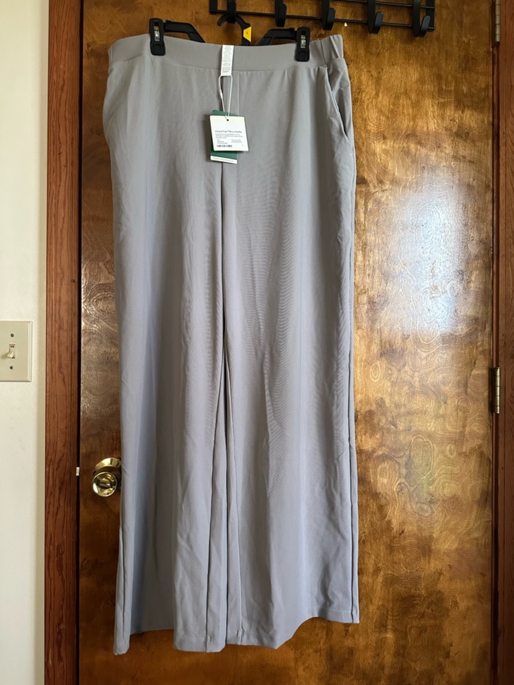 HALARA Light Gray Wide-Leg Women's Pants